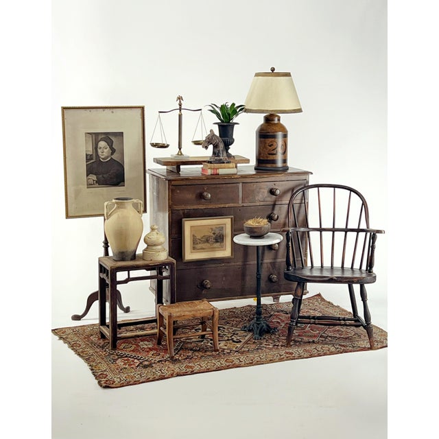 Petite Antique Primitive French Rush Footstool For Sale - Image 10 of 10
