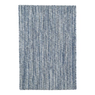 Bunny Williams for Dash & Albert Bella Navy Woven Wool Rug, 3' x 5' For Sale