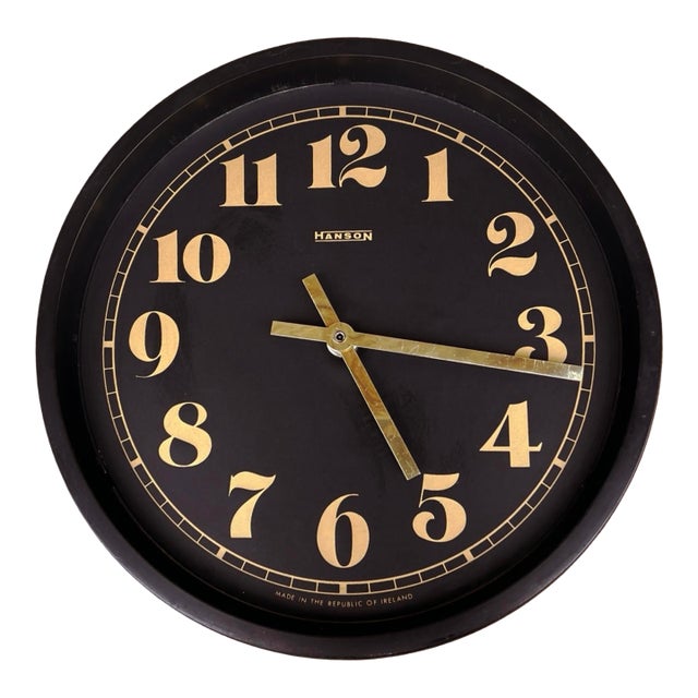 Designer Wall Clock, Hanson Ireland, 1990s. For Sale