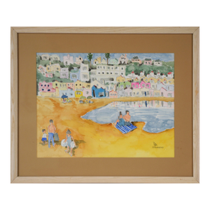 Capitola Beach, California - Original Watercolor on Paper by Ken L Stephens