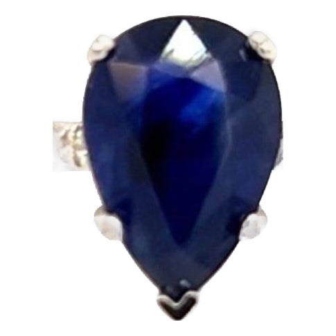 Sapphire Diamond Ring Size 6.5 14k Gold 2.77 TCW Certified For Sale
