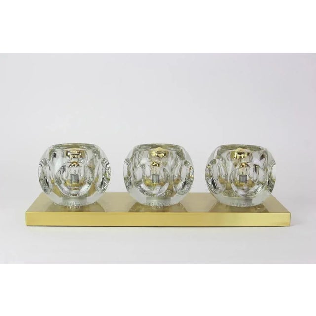 1970s Crystal Glass Wall Sconces by Sciolari for Peill & Putzler, Set of 2 For Sale - Image 5 of 11