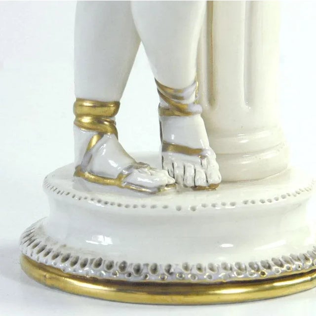 Italian Ceramic Figurine from Capodimonte, 1990s, in Very Good conditions. Designed 1990 to 1999 This piece has an...