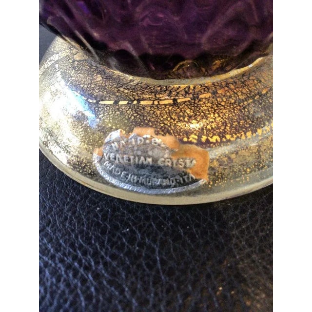 1950s Purple Murano Vase with Lions Head For Sale - Image 10 of 13