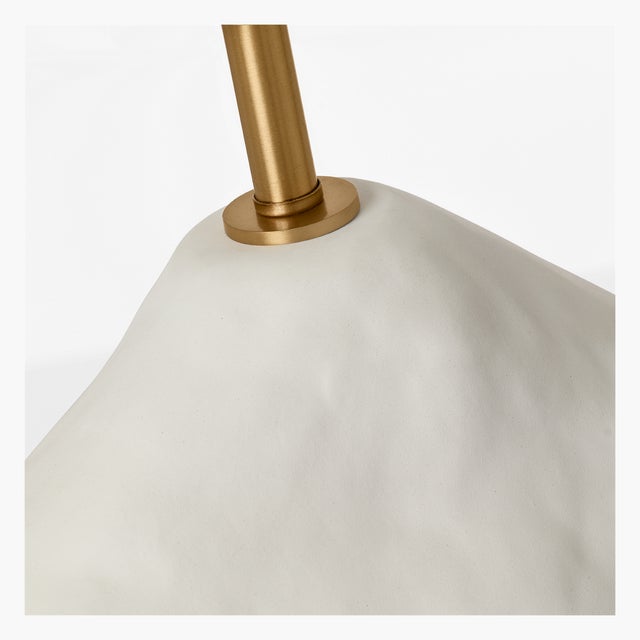 Hable by Visual Comfort Studio Hable Broxton Table Lamp in Matte White Ceramic For Sale In Greenville, SC - Image 6 of 7