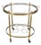 Small Mid-Century Modern Italian Brass Bar Cart with Removable Tray, 1950s For Sale