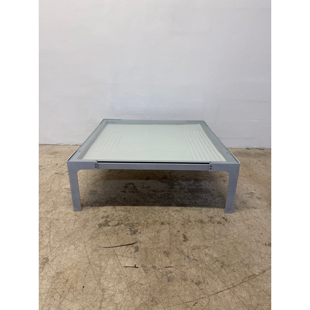 Enzo Berti Enzo Berti Glass and Steel "Dune" Coffee or Cocktail Table for La Palma, 1990s For Sale - Image 4 of 15