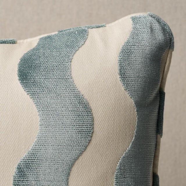 This pillow features The Wave by Miles Redd for Schumacher with a self-welt finish. A chic, graphic cut velvet inspired by...