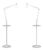 Achimoon Table and Lamps with Pleated Fabric Shade by Philippe Starck for Flos Italy, 1993, Set of 2 For Sale