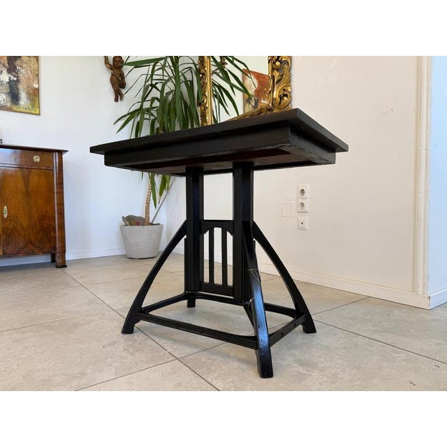 Original Art Nouveau Extendable Dining Table. Dimensions: Height x Width x Depth 76 x 58 x 43 cm. For sale is a beautiful,...