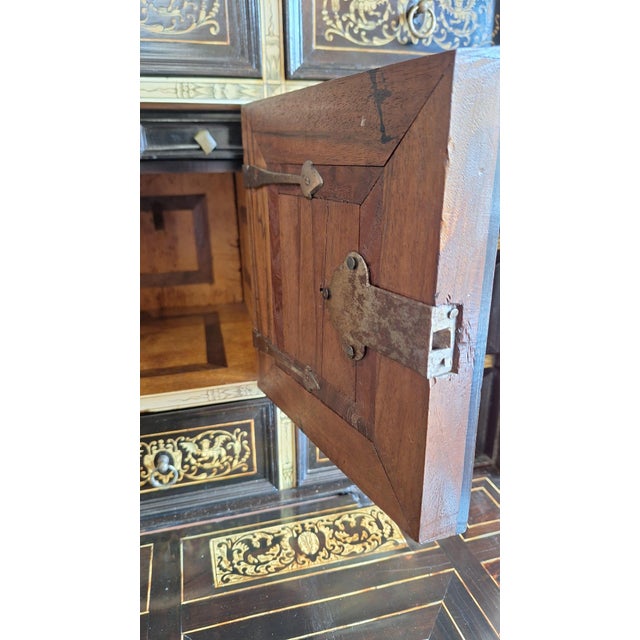Late 19th Century Ebonized and Inlaid Wooden Coin Cabinet, Italy, 1890s For Sale - Image 14 of 16