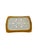 1930s Vintage Art Deco Yellow Luster Celluloid Glass Vanity Dresser Tray Lace Inset For Sale - Image 5 of 7