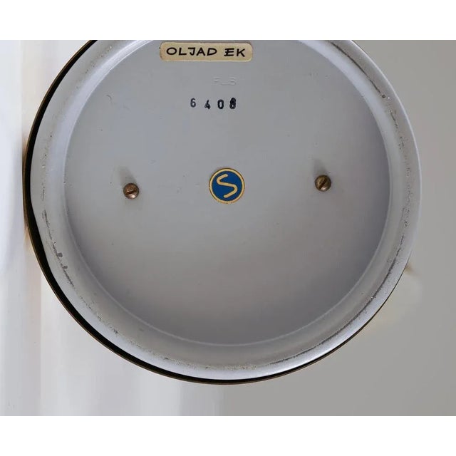 Mid-Century Scandinavian Table Lamp in Brass & Oak from Falkenbergs For Sale - Image 12 of 13