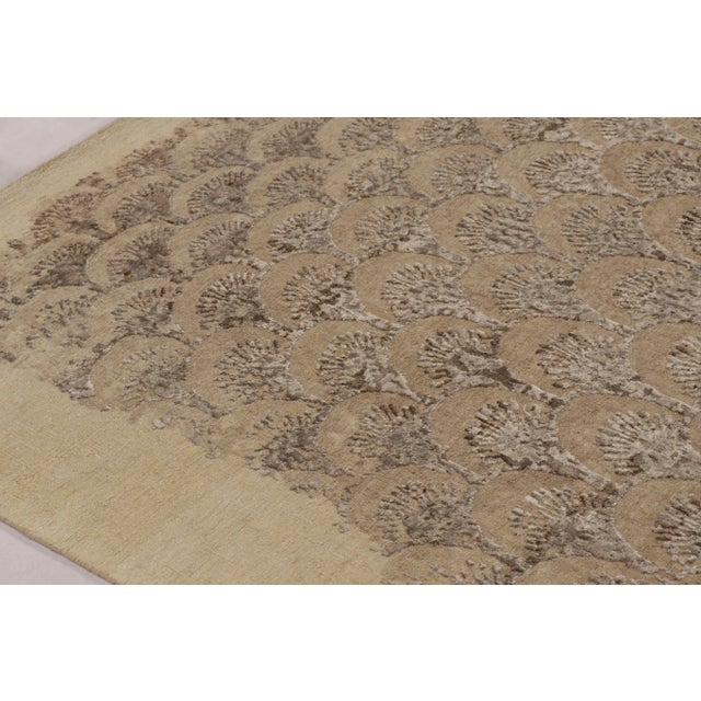 Abstract Rug & Kilim's Modern Rug in Abstract Faded Taupe and Sepia Design For Sale - Image 3 of 8