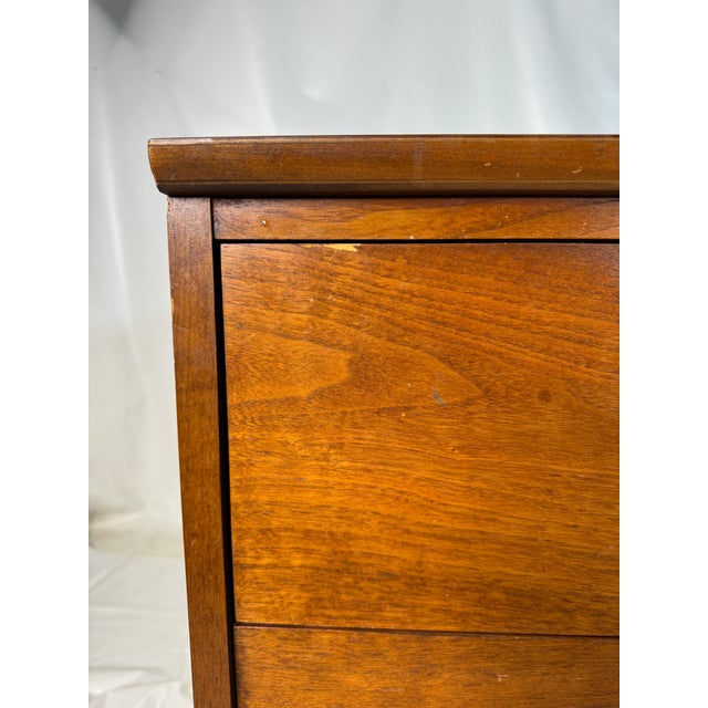 Mid Century Lane Walnut Office Desk For Sale - Image 11 of 12
