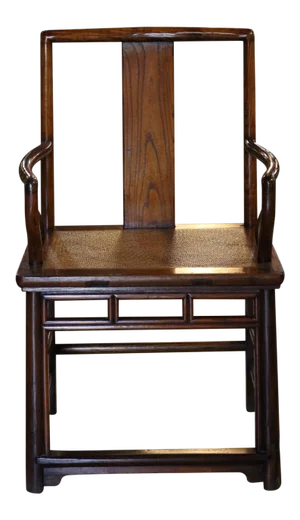 Elm Wood Armchair With Low Back
