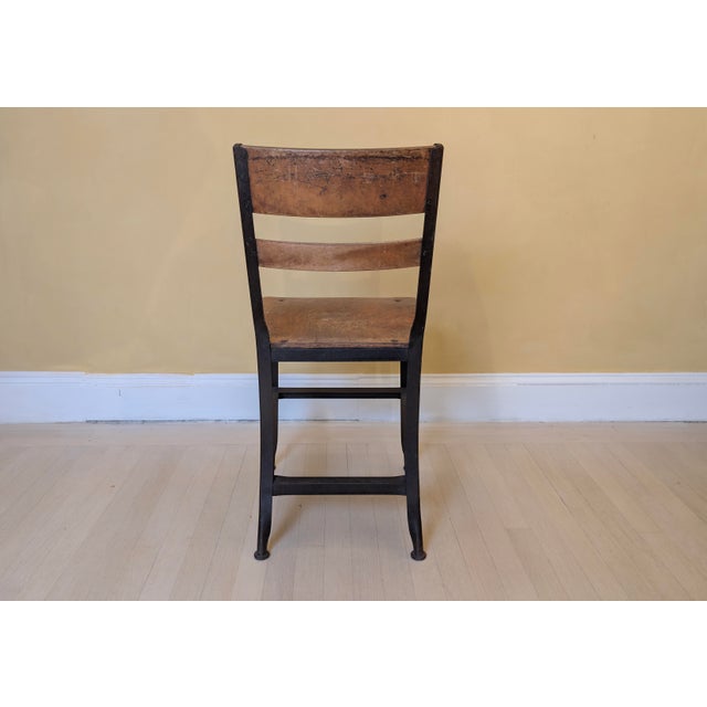 1940s Toledo Metal Furniture Co. Industrial Steel & Plywood Dining Chairs, Set of 6 For Sale - Image 11 of 13