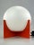 Orange Space Age Glass & Metal Ball Table Lamp, 1970s For Sale - Image 8 of 13