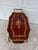 Wood Mid-Century Traditional Wood and Brass Tea Cart With Floral Detail For Sale - Image 7 of 14