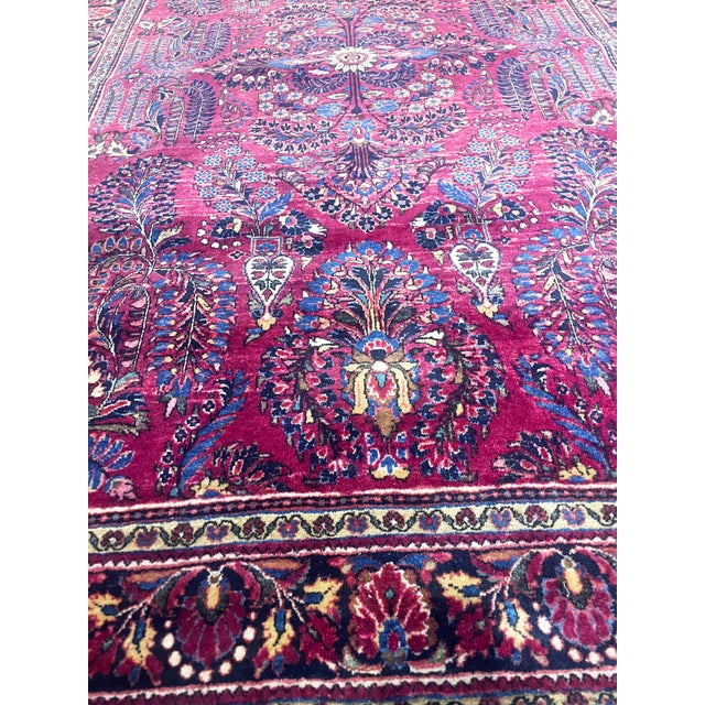 Antique Persian Sarouk Rug For Sale - Image 10 of 10