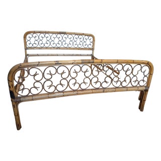 Mid-Century Bamboo Bed, 1960s For Sale