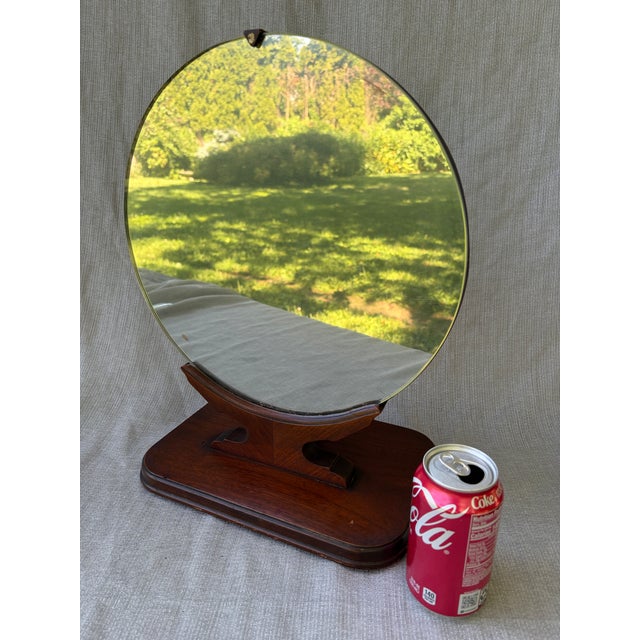 Wood Vintage Art Deco Dressing Mirror For Sale - Image 7 of 18