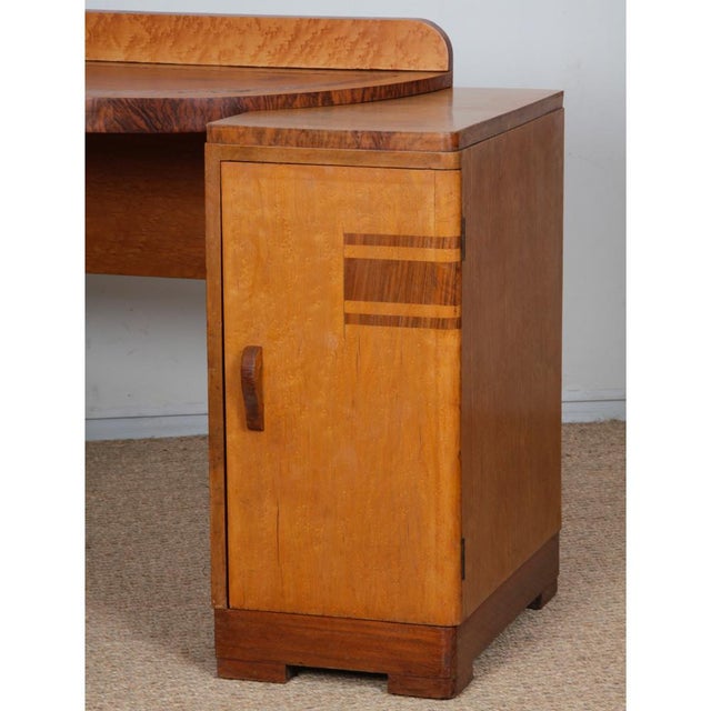 Vintage English Wooden Desk, 1930s For Sale - Image 4 of 10