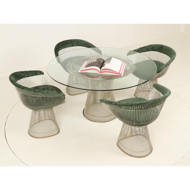 Wire Dining Set by Warren Platner for Knoll, 1980s, Set of 5 For Sale - Image 17 of 18