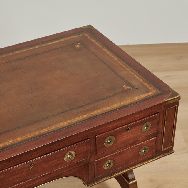 Antique English Leather Top Desk For Sale - Image 11 of 16