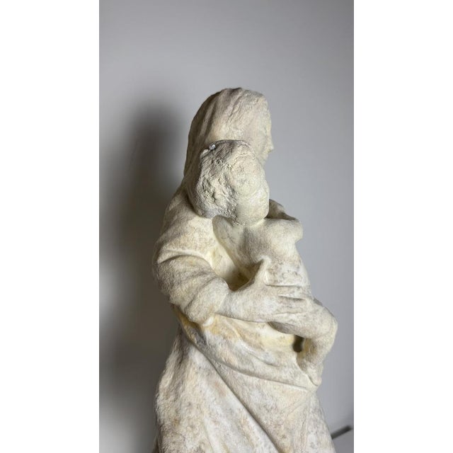 16th Century Madonna and Child, 16th Century, Statuary Marble For Sale - Image 5 of 9