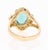 Contemporary 3.73 Carat Apatite Diamond 14 Karat Yellow Gold Cluster Ring, Size 7 For Sale - Image 3 of 5