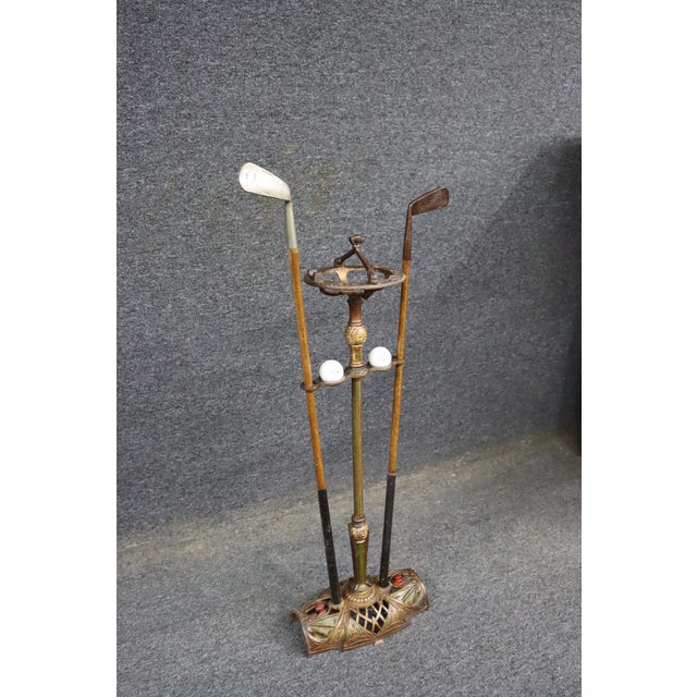 Metal Wellington Stone Parlor Putter Golf Smoking Stand For Sale - Image 7 of 17