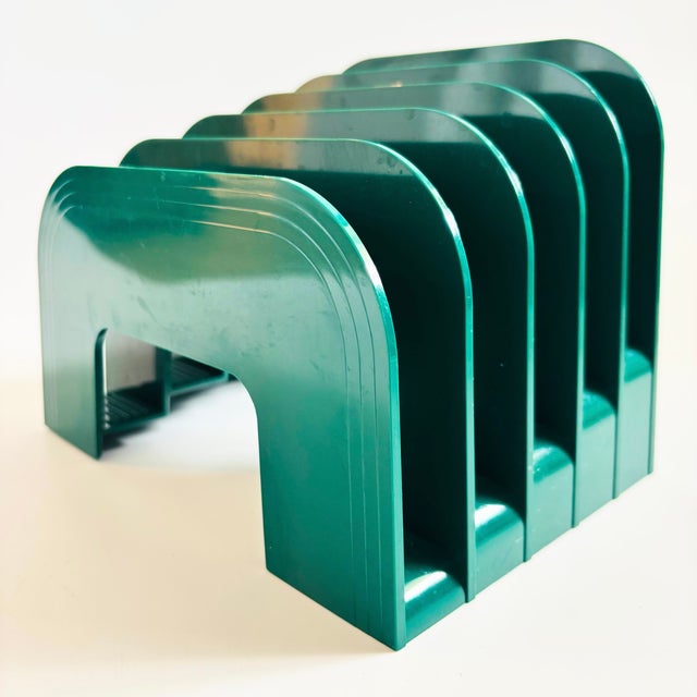 Vintage 1990s Eldon Green Plastic Desk Organizer For Sale - Image 9 of 12