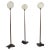 1980s Italian Postmodern Sculptural Flower Floor Lamps, Frosted Glass, Set of 3 For Sale - Image 13 of 15