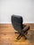 1970s Mid-Century Scandinavian Modern Leather and Teak Swivel Chair, Norway, 1960s-1970s For Sale - Image 5 of 18