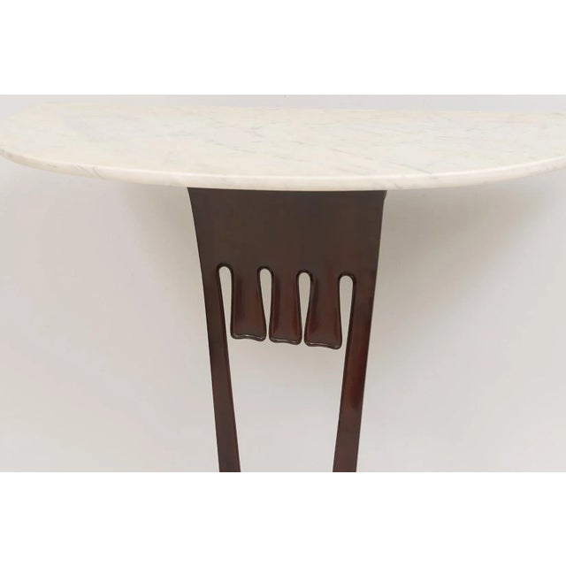 Art Deco Mahogany Art Deco Style Consoles With Marble Tops - a Pair For Sale - Image 3 of 11