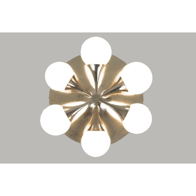 Pendant Light with Opaque Glass Balls, Germany, 1960s For Sale - Image 6 of 10