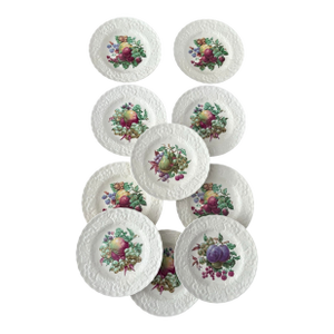 Antique Alfred Meaken Ironstone Dinner Plates Made in England- A Set of 10