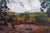 Al monte do Facho/Spain by Heiko Mattausch | Oil on board Landscape with trees and a figure walking. For Sale