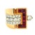 Bold Retro-period tank-style ring crafted in solid 18K yellow gold, featuring a stepped architectural design set with...
