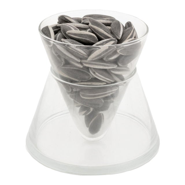 Ai Weiwei "Kui Hua Zi" Trompe l'Oeil Porcelain Sunflower Seeds in a Two-Piece Glass Vase For Sale
