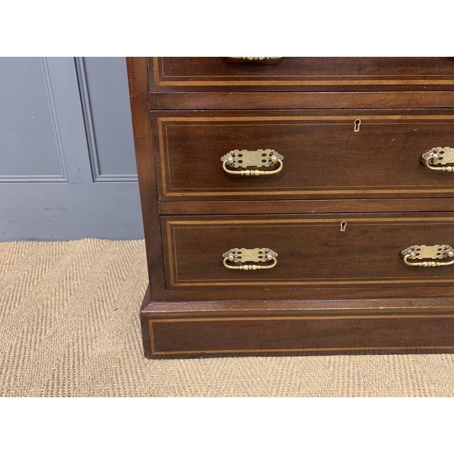 Inlaid Mahogany Pillar Chest from Maple & Co., 1900 For Sale - Image 12 of 15