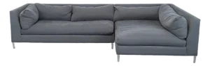 Crate & Barrel Gray Modern Sectional Sofa – Stylish and Spacious Seating