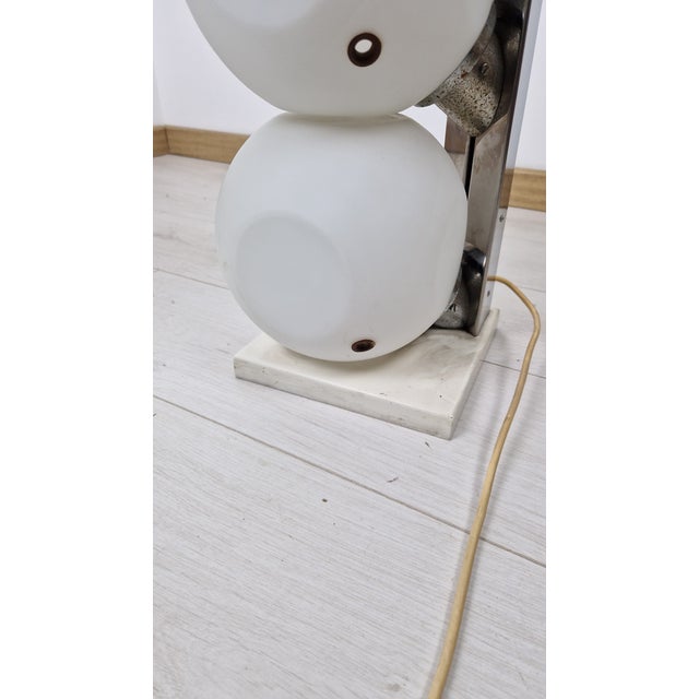P440 Floor Lamp in Opaline Glass and Metal from Lumi, 1970s For Sale - Image 12 of 16