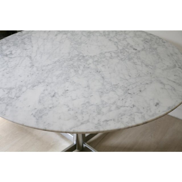 French Marble and Steel Table, 1970 For Sale - Image 13 of 18