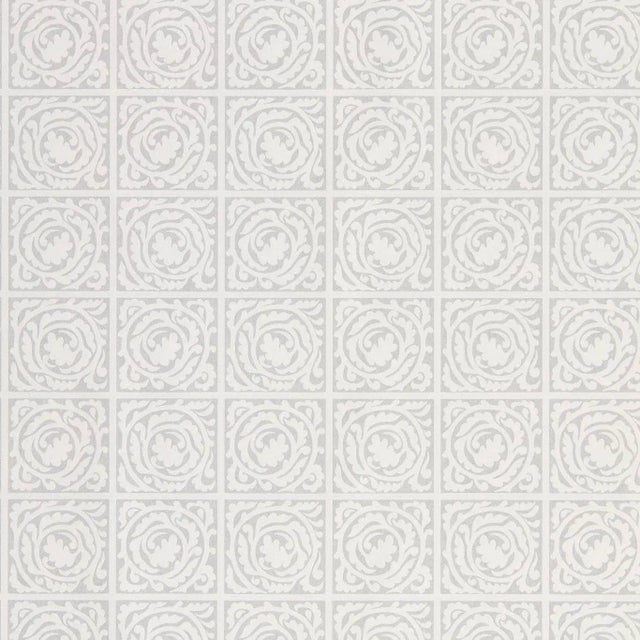 Morris & Co Pure Scroll Wallpaper in Lightish Grey - a Sample For Sale