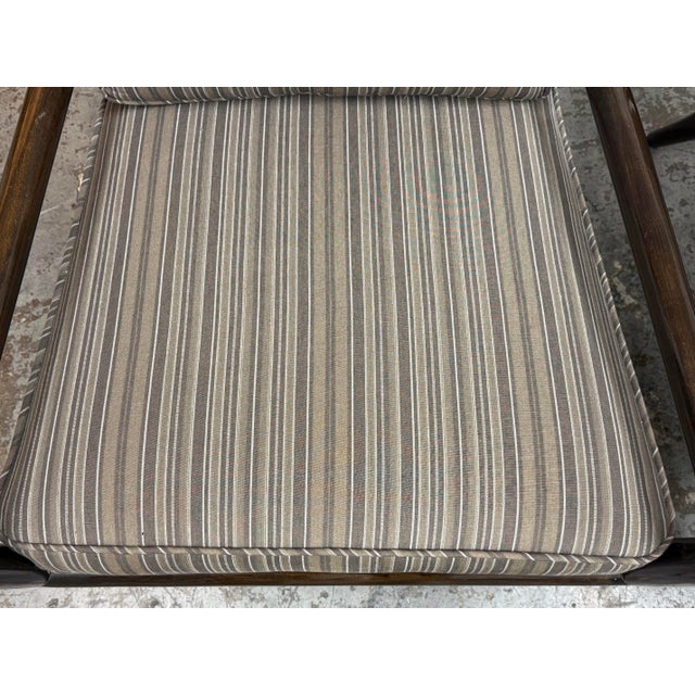 T. H. Robsjohn-Gibbings for Widdicomb Mid 20th Century Lounge Armchairs + Ottomans, Pair For Sale - Image 9 of 12