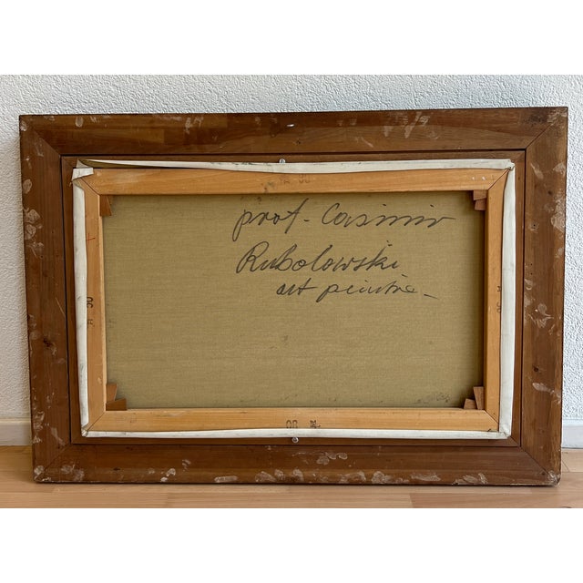 Kazimier Rubolowski, Place du Molard et son Marché aux Fleurs, Oil on Panel, Framed For Sale - Image 13 of 16