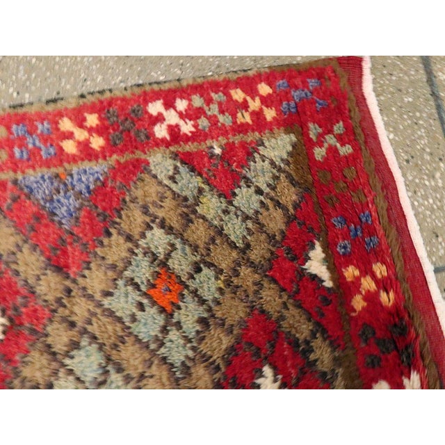 Red Galerie Shabab Collection Mid-20th Century Turkish Anatolian Throw Rug For Sale - Image 8 of 9