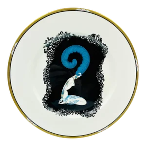 Vintage Erté Bone China the Numerals Collection "2" Plate